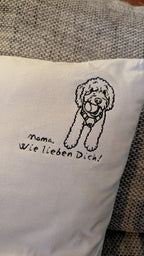 Personalisierter Kissenbezug mit eigener Handschrift