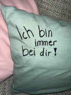 Personalisierter Kissenbezug mit eigener Handschrift
