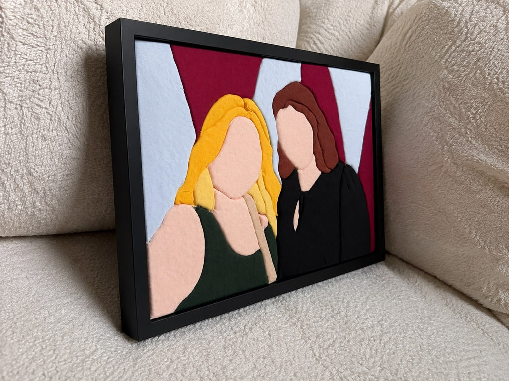 Handgefertigtes Stoffportrait